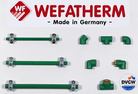 Продукция Wefatherm Германия - полипропиленовые трубы и фитинги.