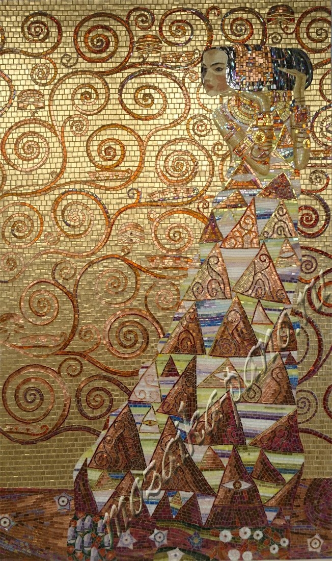 Панно из колотой мозаики "Картины Климта".
Размер панно 100 х 170 см. 