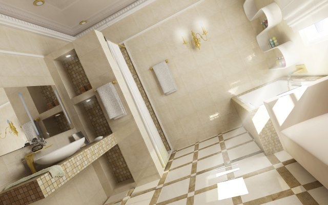 Пример дизайна ванной комнаты