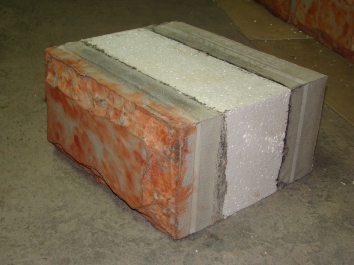 Теплосберегающий блок из кремнегранита модели РКК 40-20-40