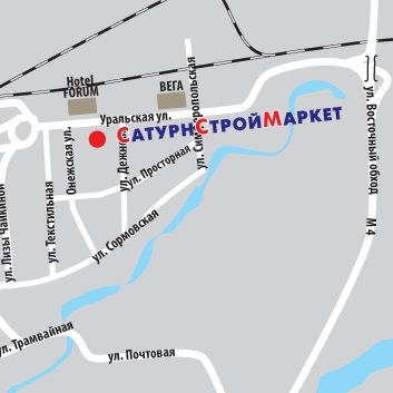 Схема проезда к офису компании Сатурн в г. Краснодаре