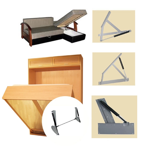 Механизмы трансформации мебели кровать-шкаф, подъема спального места